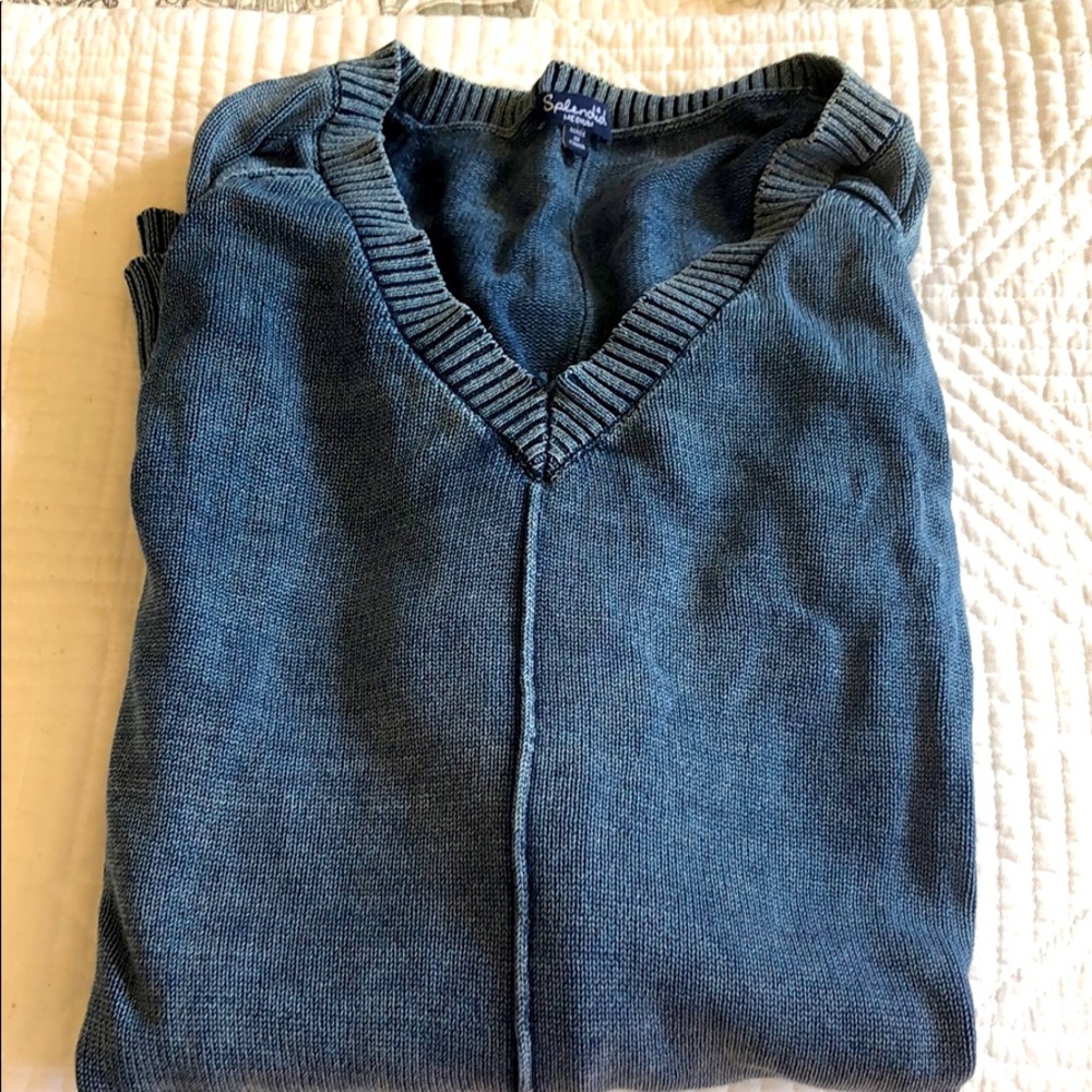 Splendid denim wash 100% cotton sweater